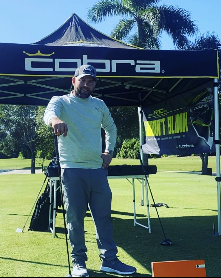 Brian at Cobra Golf Event fitting players for clubs